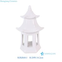RZKR68-EFGHIJKLM Objets en céramique de couleur unie bleu, violet, blanc, vert, statues de pagode, décoration de table