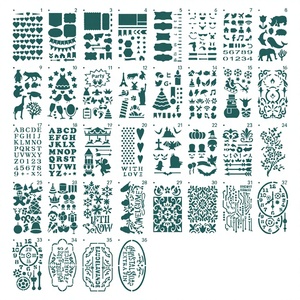 Nouveau kit de 36 pochoirs miniatures ajourés pour <span class=keywords><strong>tatouage</strong></span>, motif journal manuscrit, pour <span class=keywords><strong>dessin</strong></span> d'enfants et modélisme artisanal A-36 - Product Image 1