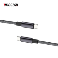 Kabel Pengisian Cepat WISESIR PD Tipe-C 1m 3A Logam Paduan Aluminium untuk Penggunaan IOS Komputer Kamera Tersedia di Stok