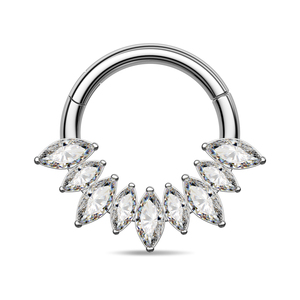Boucle d'oreille pendante papillon en titane TOPOSH avec zircon pavé, design labret poli à la main, bijoux de corps pour <span class=keywords><strong>piercing</strong></span> plat d'oreille ou d'<span class=keywords><strong>helix</strong></span> - Product Image 1