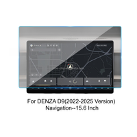 Protection d'écran en verre trempé HD transparent 2.5D 9H anti-bulles à couverture intégrale de qualité supérieure pour navigation automobile DENZA D 9 2022-2025 15.6''