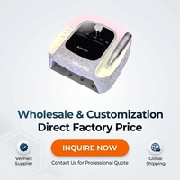 Lámpara y Taladro de Uñas Profesional 2 en 1, 30 LED, 365nm, 405nm, 45000 RPM, Recargable, Pantalla LCD, Logotipo Personalizado, Suministro OEM