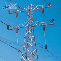 Tour électrique autoportante en acier galvanisé à chaud de type treillis, 10 kV-110 kV
