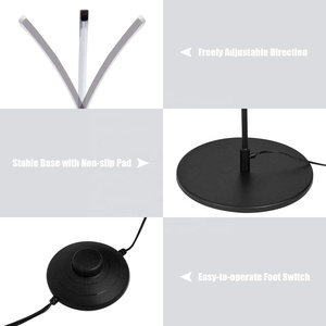 Modern Minimalist LED Corner Stand <strong>Floor</strong> <strong>Lamp</strong> Dimmable Gooseneck <strong>Arc</strong> with Curved Design for Living Room Decoration - Product Image 4