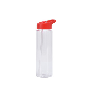 Gran oferta, botella de agua de plástico transparente clásica sin BPA Tritan de 700ML con pajita para viajes y agua hirviendo, precio barato - Product Image 5