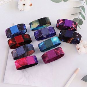 Bracelet élastique personnalisé, bracelet élastique ciel étoilé, bracelet de sport, bracelet imprimé par sublimation, bracelet court lavable - Product Image 2
