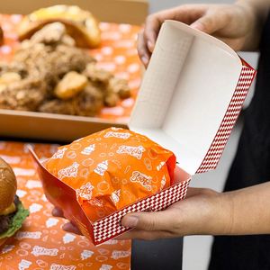 Custom Printed Food Grade <b>Greaseproof</b> Sandwich Burger Wrapping <b>Paper</b> Wax Coating for Bread Wrapping Disposable Packaging <b>Paper</b> - Product Image 6