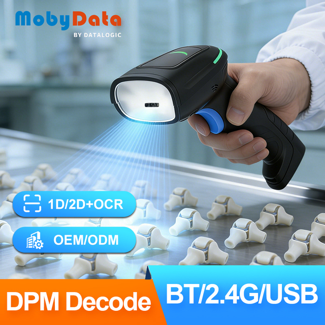 Mobydata HS450DPM Barcode Gun DPM Wireless Barcode Reader Scanner for Manufacturing
