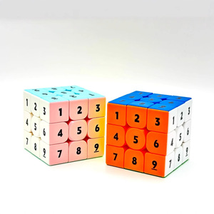 Cube numérique 3x3, jouet de puzzle Sudoku lisse à six couleurs pour enfants, développement de l'intelligence stimulant le cerveau, unisexe - Product Image 4