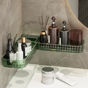 Estante de drenaje plegable para el hogar, estante de almacenamiento, estante de acabado de baño montado en la pared, plástico duradero para almacenamiento de artículos diversos - Product Image 2