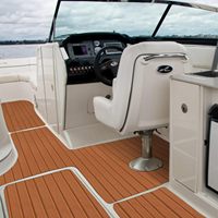 Tapis de sol modernes antidérapants en faux teck Tapis de sol de pont haute densité pour bateaux d'excursion Feuilles de mousse EVA adhésives Techniques brossées imperméables