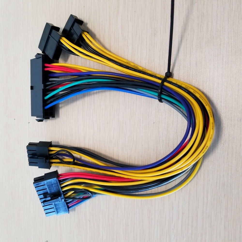 ATX PSU 24 Pin a 18 Pin + 10 Pin + IDE 4Pin convertir adaptador de Cable para HP Z800 estación de trabajo placa base 30cm