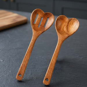 Cuchara de cocina de madera apta para alimentos, con acabado lacado, hecha a mano, utensilio de cocina a precios competitivos. - Product Image 3