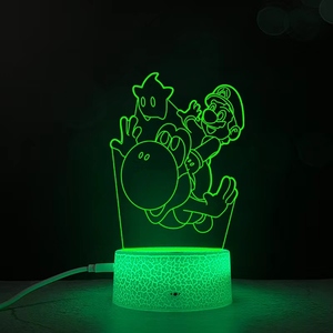 Lampe de décoration d'intérieur à LED RVB 3D en gros avec base ronde fissurée Veilleuse OEM personnalisée pour Noël Application extérieure - Product Image 5