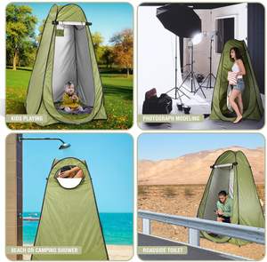 Tenda Pancuran Toilet Berkemah Hiking dan Ruang Ganti untuk Mandi Pop Up Dapat Dilipat Portabel Kualitas Baik - Product Image 4