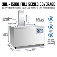 Laveuse à ultrasons professionnelle à puissance réglable de 20 à 100 W pour atelier de réparation de machines, directement de l'usine
