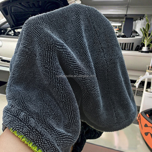 1400gsm منشفة سيارة ناعمة بدون حواف ميكروفيبر منشفة تنظيف أوتوماتيكية مفصلة مع 1200gsm حلقة ملتوية لغسيل السيارات وتجفيفها - Product Image 5