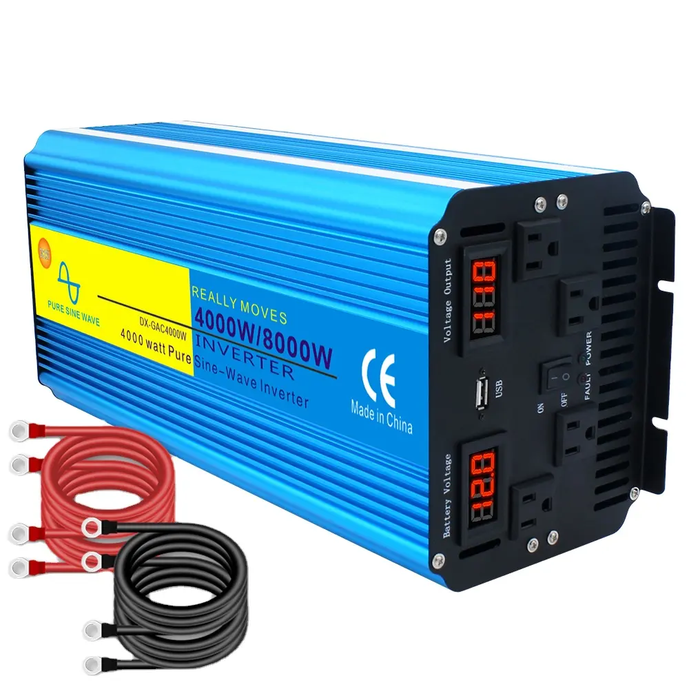 4000W 8000W DC 12V AC 110V Solar System Home Inverter Pure Sine Wave Inverter