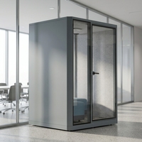 UNIBOOTH Cabine de réunion robuste en aluminium insonorisée 30 dB, ignifuge ISO 23351, à montage rapide, pour bureau à domicile, espace de travail, directement de l'usine