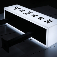 YIJIAO En gros, enseigne rectangulaire personnalisée en acrylique pleine face, boîte à lumière LED double face pour la publicité en magasin de détail