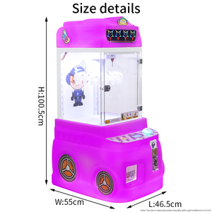 Trẻ em đầy màu sắc công viên thiết kế mới đồng tiền hoạt động trong nhà Trò chơi giao diện điều khiển mini LED Clip Crane máy để bán - Product Image 4