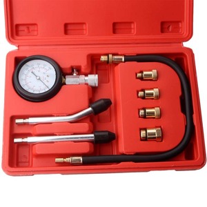 Car Diagnostic Tool Cylinder Pressure Gauge Red Metric Home Repair Automotive Motorcycle Use - Product Image 2
