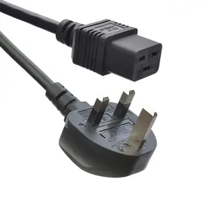 IEC BS C19 3 stiftschlüssel stecker laptop ladegerät h05rn f 3x0.75/1/1.5 kabel ac netzkabel stecker netzkabeln verlängerungskabeln haushaltsgeräte