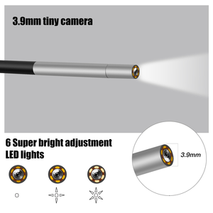 Cámara Endoscópica Industrial P40 con Pantalla HD de 4.3 Pulgadas, Lente de 3.9 mm, Batería de 2600 mAh para Inspección de Tuberías en Automoción - Product Image 3