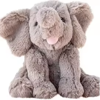 Peluche Éléphant Gris en Gros 23cm, Jouet en Peluche Doux, Fabricant OEM ODM, Vente en Gros