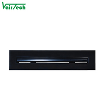 Cvc climatisation plafond noir alimentation en aluminium air à fente unique diffuseur linéaire évent