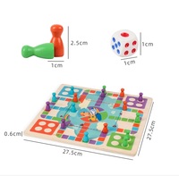 Jeu d'échecs en bois 2 en 1 pour enfants pour filles et garçons de 3 4 5 ans