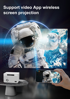 Veacine H4PRO Mini projecteur vidéo LED Support trapézoïdal automatique pour  maison Écran LCD HD 300 ANSI Lumen Portable Home