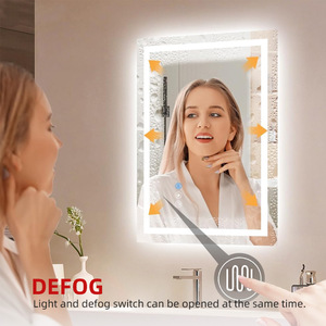 Kidoir Miroir de bain rond simple de luxe avec miroir à led intelligent pour salle de bain avec interrupteur tactile Miroir de bain mural intelligent - Product Image 6