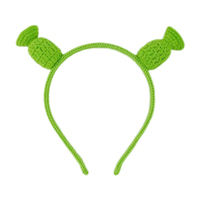 Bandeau de tête de monstre vert de dessin animé pour enfants, bandeau de tête de dessin animé pour Halloween, carnaval, fête, accessoires de déguisement