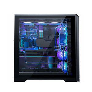 Boîtier de jeu PC haut de gamme Phanteks Full Tower ATX avec panneau latéral en verre trempé noir, ports USB, Windows, en stock - Product Image 3