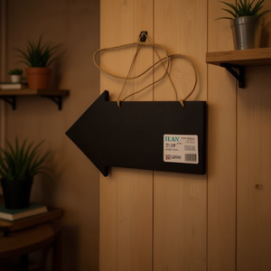 Tableau noir en bois Ilan 15x28cm avec corde pour accrocher - Product Image 3