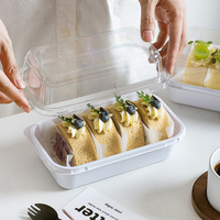 Boîte d'emballage de rouleau de gâteau, rouleau suisse, coupé en morceaux, rouleau de serviette, cuisson chinoise, pâtisserie occidentale, boîte à gâteau de dessert