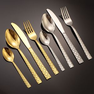 Juego de cubiertos de acero inoxidable estilo europeo, juego de cuchillo, tenedor y cuchara para uso en restaurantes y catering. - Product Image 3