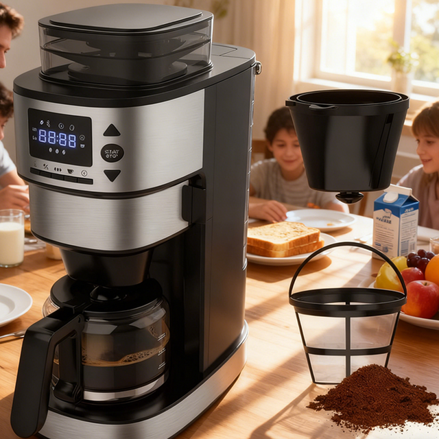6 Cup Programmable Stainless Steel Coffee Maker Premium Coffee Making Equipment Electric Drip Coffee Makers