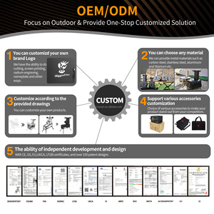 Tùy Chỉnh Di Động Ngoài Trời Cắm Trại Thép Không Gỉ Hố Lửa Có Thể Gập Lại BBQ Nướng Cho Vườn Sử Dụng Than Nhiên Liệu - Product Image 5