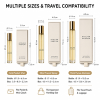 Boîte d'emballage de parfum de luxe 10 ml en gros d'usine, boîte cadeau rigide coulissante pour parfum avec insert en mousse et ruban de tirage