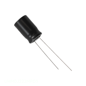 Condensateur à travers trou, 2200 uF, en aluminium, 2200UF, 20%, 6.3V, RADIAL, UHM0J222MPD3, Distributeur agréé - Product Image 1