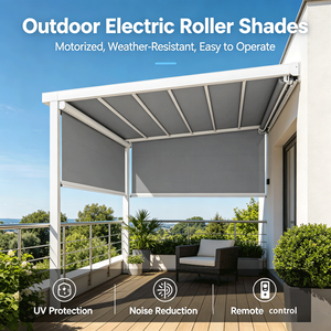 <span class=keywords><strong>Tende</strong></span> a Rullo Elettriche Moderne Verticali Impermeabili da Esterno Personalizzate, <span class=keywords><strong>Tende</strong></span> da Sole Antivento per Patio e Finestre - Product Image 3