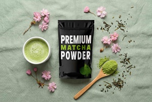 Sac <span class=keywords><strong>de</strong></span> matcha avec faible MOQ 5LB 6LB 12LB <span class=keywords><strong>5KG</strong></span> fond plat boîte scellé 3 côtés fermeture argentée - Product Image 3