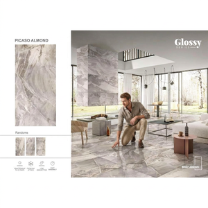 Azulejos de porcelana digitalmente esmaltados de gran formato Fantastico Grey de 600x1200 mm para pisos y paredes - Product Image 6