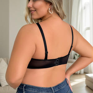 Brattle Lady soutiens-gorge de grande taille pour femmes soutien-gorge à bandoulière détachable avec décoration en dentelle rassembler soutien-gorge respirant grande taille - Product Image 4