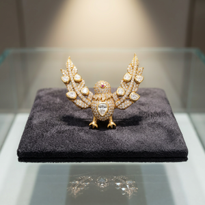 Eagle Shape <b>Gold</b> Plated Brooch Unisex Fashion Accessory for Gift luxury brooch for men and women - Product Image 3