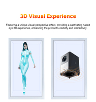 Caja de Exhibición LCD Holográfica Transparente de 21.5-98 Pulgadas con Pantalla Táctil Virtual Digital, Clasificación a Prueba de Polvo, Función SDK