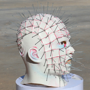 Masque de tête Hell City Taille Unique pour Halloween, Cosplay, Décorations d'horreur, Accessoires de visage de fantôme - Product Image 4