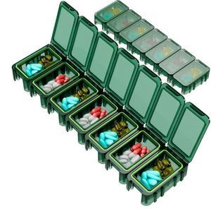 Boîte de rangement pour pilules quotidienne compacte, conteneur 7 jours avec fermetures à pression - Product Image 1